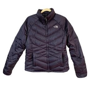 The North Face Women's Long Sleeve Purple Full Zip Winter Puffer Jacket Size M